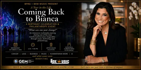 BXM Music + BPRG Present: "Coming Back to Bianca" a Birthday Fundraiser