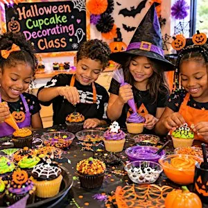 Kids Halloween Cupcake Decorating!!!