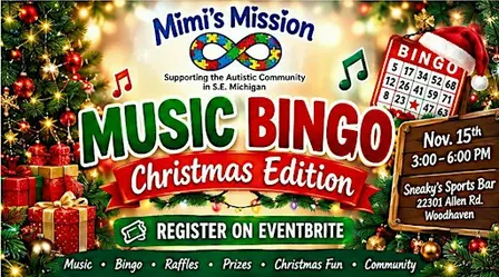 Mimi's Mission Chistmas Music Bingo