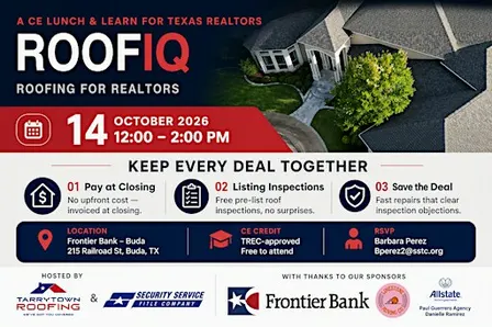 CE Lunch & Learn - Roof IQ:  Roofing for Realtors
