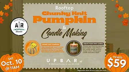 Chunky Knit Pumpkin & Candle Making on the Rooftop