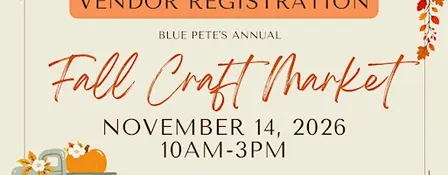 VENDOR REGISTRATION:  Fall Craft Market 11/14/26