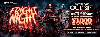 Fright Night NYC Halloween Party 2026 – $3,000 Costume Contest