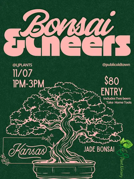Bonsai & Cheers at Public at the Brickyard | Jade Bonsai Workshop