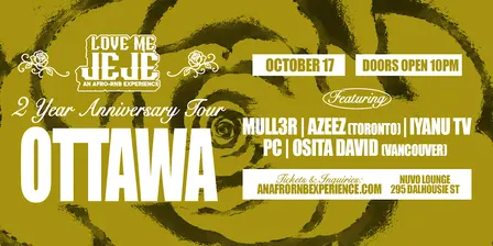 LOVE ME JEJE: AN AFRO-RNB EXPERIENCE OTTAWA
