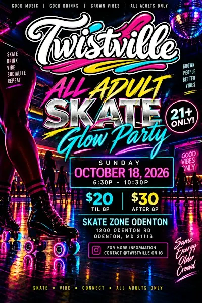 All Adult Skate Glow Party