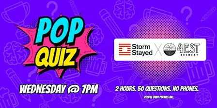 London Ontario - POP QUIZ Wednesday @ Storm Stayed Brewing Co.