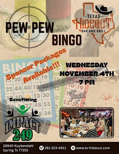 Texas Hideout presents Pew Pew Bingo!