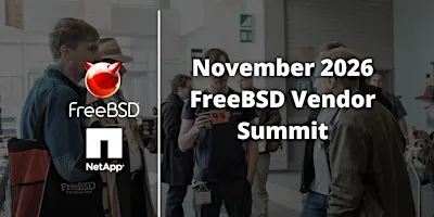 November 2026 FreeBSD Vendor Summit