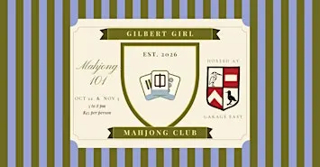 Mahjong 101 at Garage East