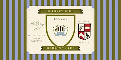 Mahjong 101 at Garage East