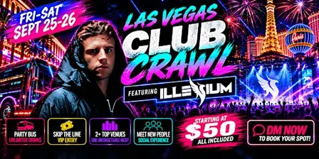 Las Vegas EDM Club Crawl: Party Bus, Free Drinks & VIP Entry