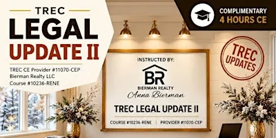 TREC 4hrs CE Legal Update II - McKnight Title in Conroe TX