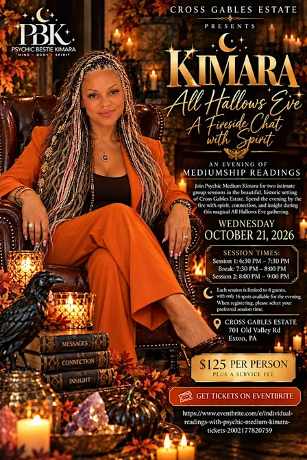 Psychic Bestie Kimara: All Hallows Eve a Fireside Chat with Spirit