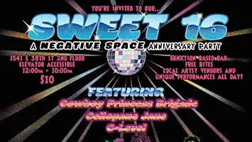 Negative Space Gallery's SWEET 16 Anniversary