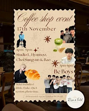 Coffee shop event - Be Boys