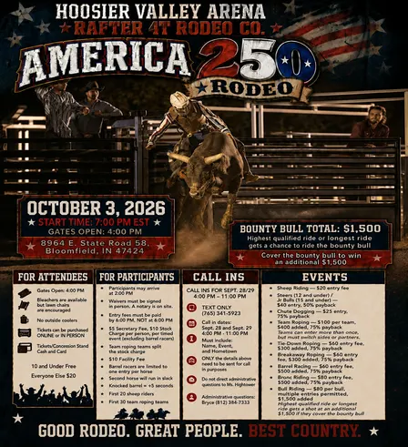 RAFTER 4T RODEO CO X HOOSIER VALLEY ARENA PART IV