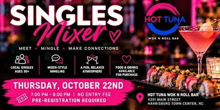 Harrisburg Singles Mixer at Hot Tuna | Ages 30+
