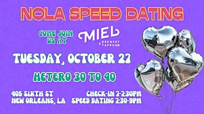 10/27 - NOLA Speed Dating @ Miel Brewery