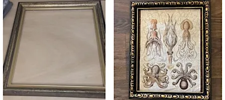 Create an ornate frame with air dry clay and moulds