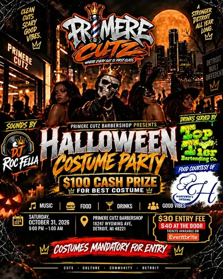 Primere Cutz Barbershop Presents: Halloween Costume Party