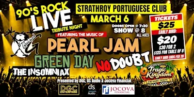 STRATHROY 90’s ALTERNATIVE INVASION (Pearl Jam, No Doubt  & Green Day)