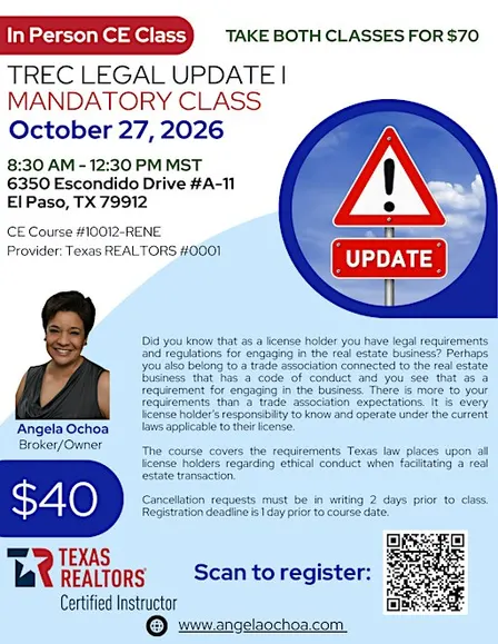 TREC Legal Update I - Hosted Kasa Real Estate Team