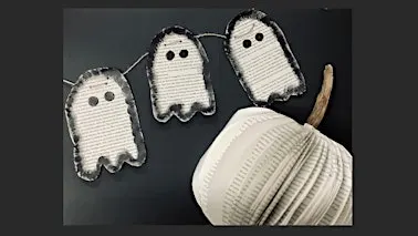Get Crafty with Halloween Recycled Book Decorations - Woodcroft Library