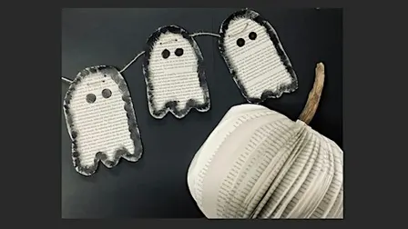 Get Crafty with Halloween Recycled Book Decorations - Woodcroft Library