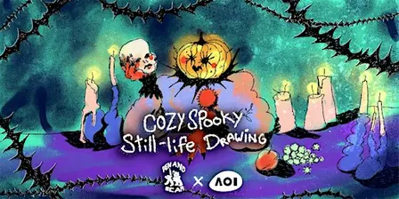 Cozy Spooky Still-Life Drawing / Berlin Illustrator Meet up - Pen & Bear