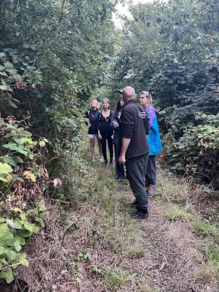 North London wildlife corridor walk w/ community garden pollinator survey