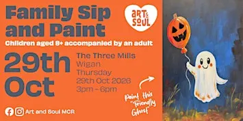 Family Sip and Paint Event at The Three Mills, Cotton Works, Wigan