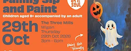 Family Sip and Paint Event at The Three Mills, Cotton Works, Wigan