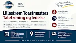 Lillestrøm Toastmasters — Speaking & Leading / Taletrening og ledelse