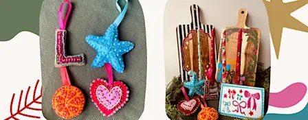 Christmas Embroidered & Beaded decoration