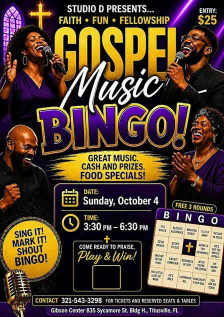 Gospel Music Bingo