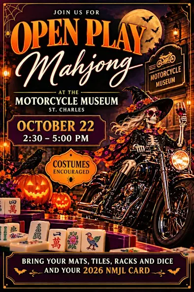 Mahjong Open Play & Costume Party at The Motorcycle Museum