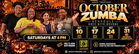 Move with Bourne  10/10 | 4PM Zumba Classes at Brooklyn Bourne