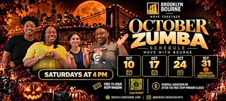 SPECIAL Move with Bourne  10/31 | 4PM Zumba Classes at Brooklyn Bourne