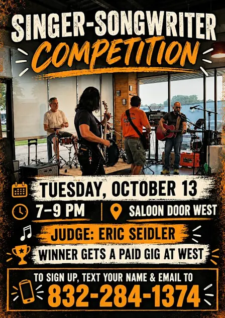 Got an original song you’d love to share? Come play it for us at Saloon Doo
