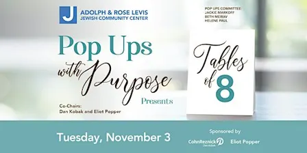 Levis JCC Pop Ups with Purpose; Tables of 8 - Tuesday, November 3