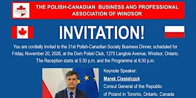 31st Annual Polish-Canadian Society Business Dinner