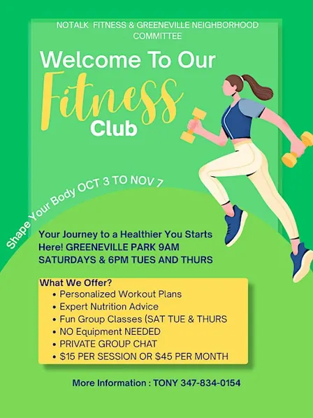 NoTalk Fitness & Greenville Neighborhood Committee Fitness Club