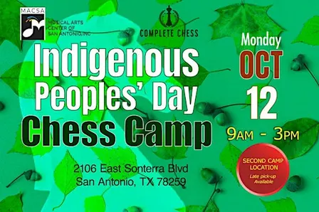 Indigenous Peoples'  Day Chess Camp at Musical Arts Center of San Antonio