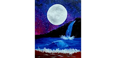 Moonlit Waterfall - Paint and Sip in Chicago | Classpop!™