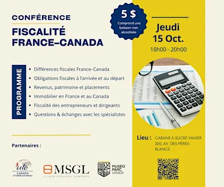 CONFÉRENCE – FISCALITÉ FRANCE–CANADA