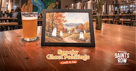 Spooky Ghost Paintings - Craft & Sip at Saints Row Brewing