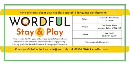 Wordful Speech Therapy Stay & Play 2-4 year olds