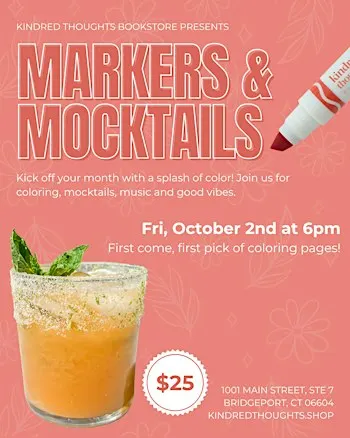 Markers & Mocktails: Coloring Pages Mashup