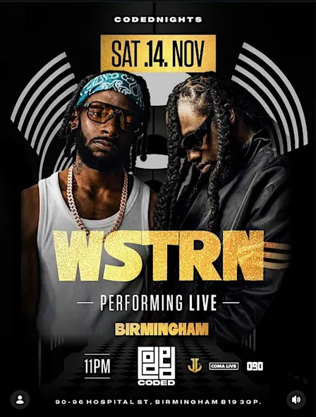WSTRN PERFORMING LIVE IN BIRMINGHAM
